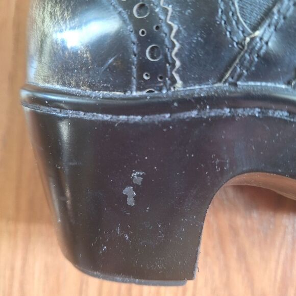 Ariat Bradford Distressed Leather Clogs Burnished Black Comfort Shabby Chic 7.5 - Picture 14 of 15